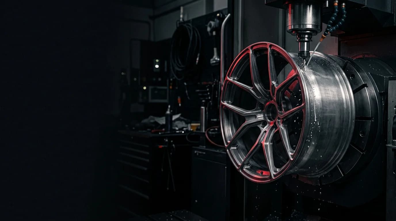 5-Axis CNC Machining of Bespoke Forged Aerospace 6061-T6 Aluminum Wheel